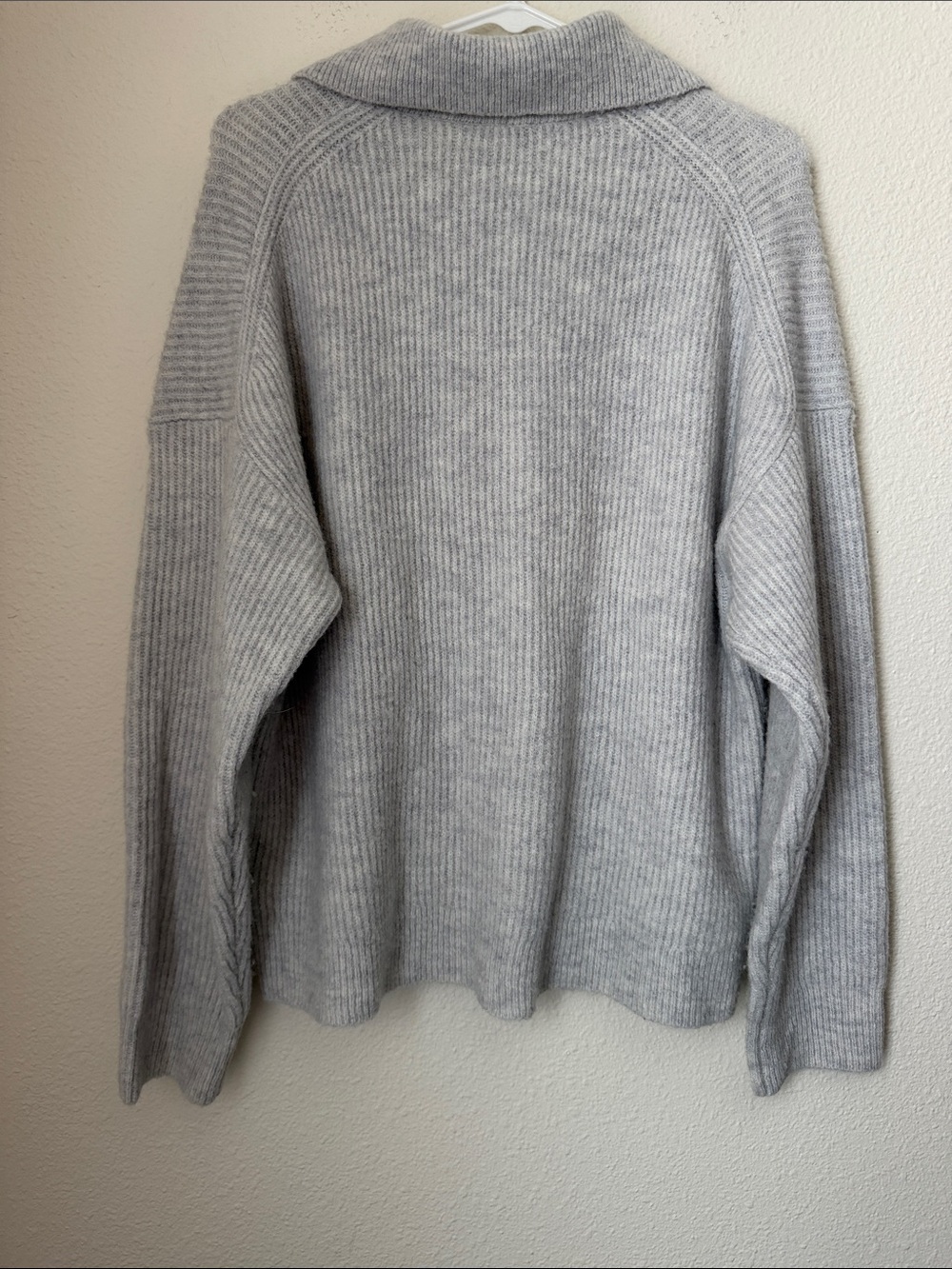 J. Crew Ribbed Merino Wool Blend Quarter Zip Sweater - Picture 6 of 6